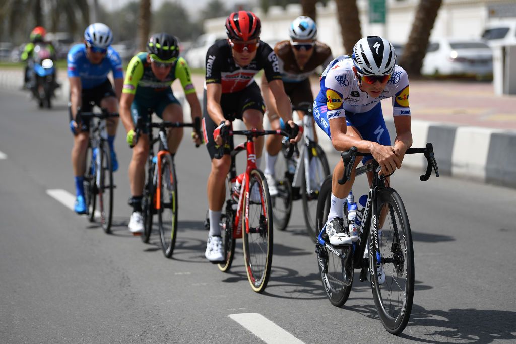 James Knox leads the break of the day