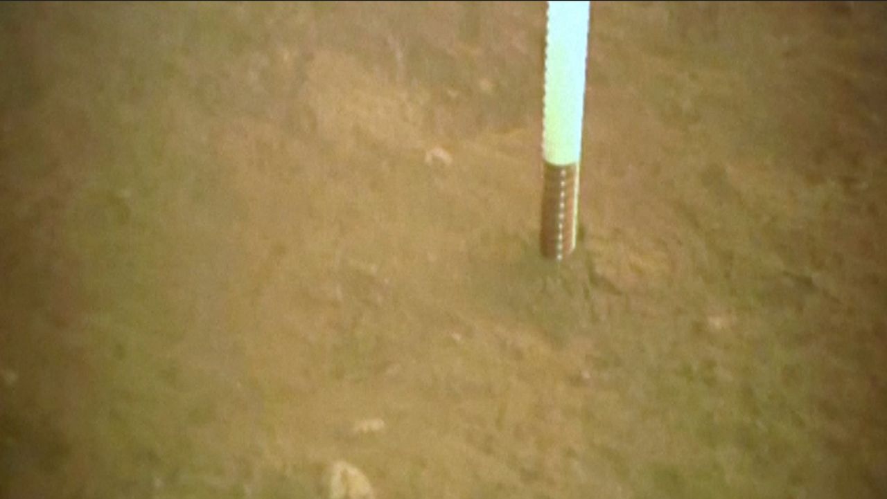 The drill of China's Chang'e 5 moon lander, which dug into the lunar surface to collect samples.
