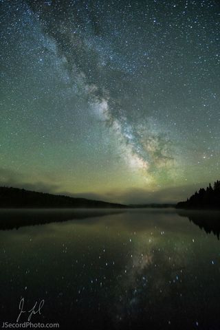 Milky Way Over Lake Francis State Park, New Hampshire
