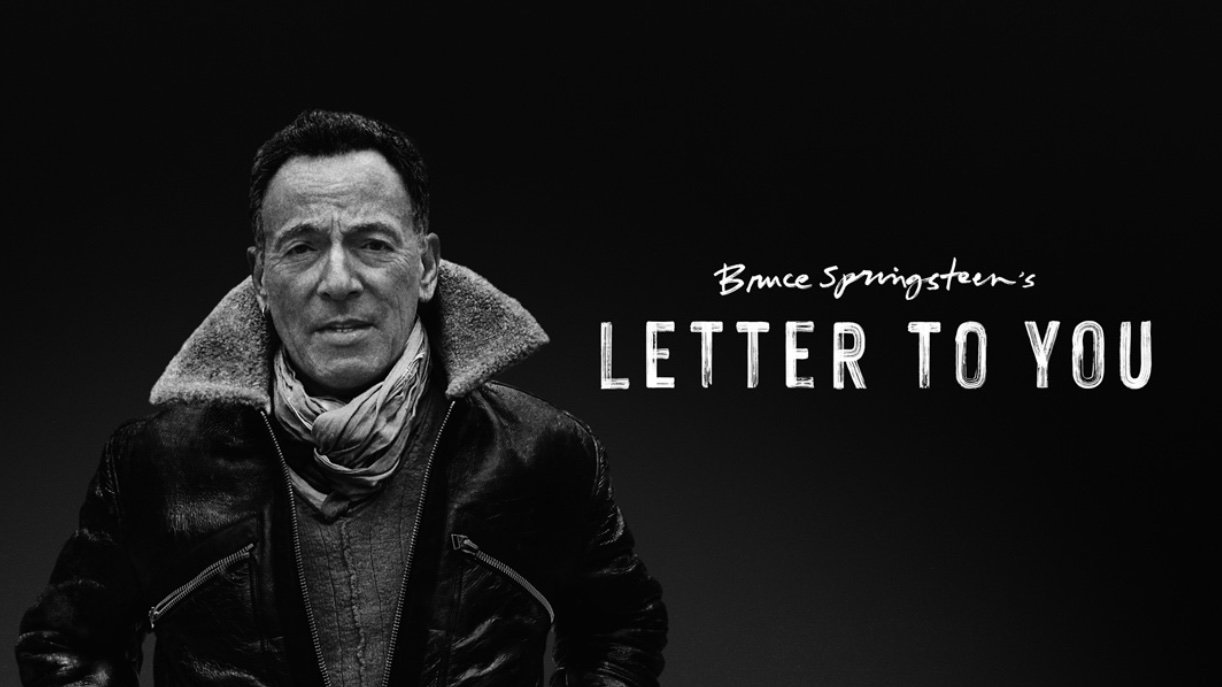 Bruce Springsteen Letter To You promo image - Bruce in jacket, black and white photo
