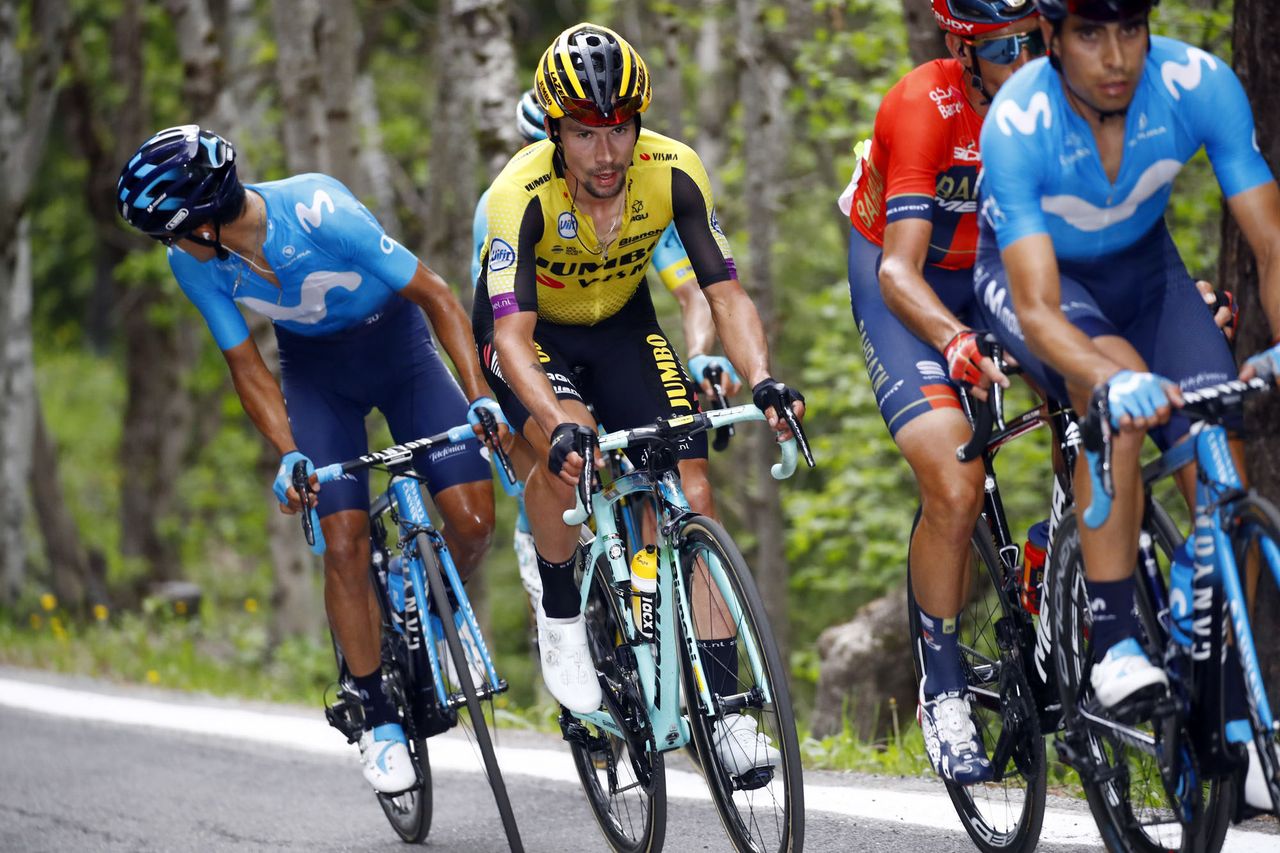 The group of contenders on stage 14 of the Giro d'Italia