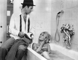 Brigitte Bardot takes a bath