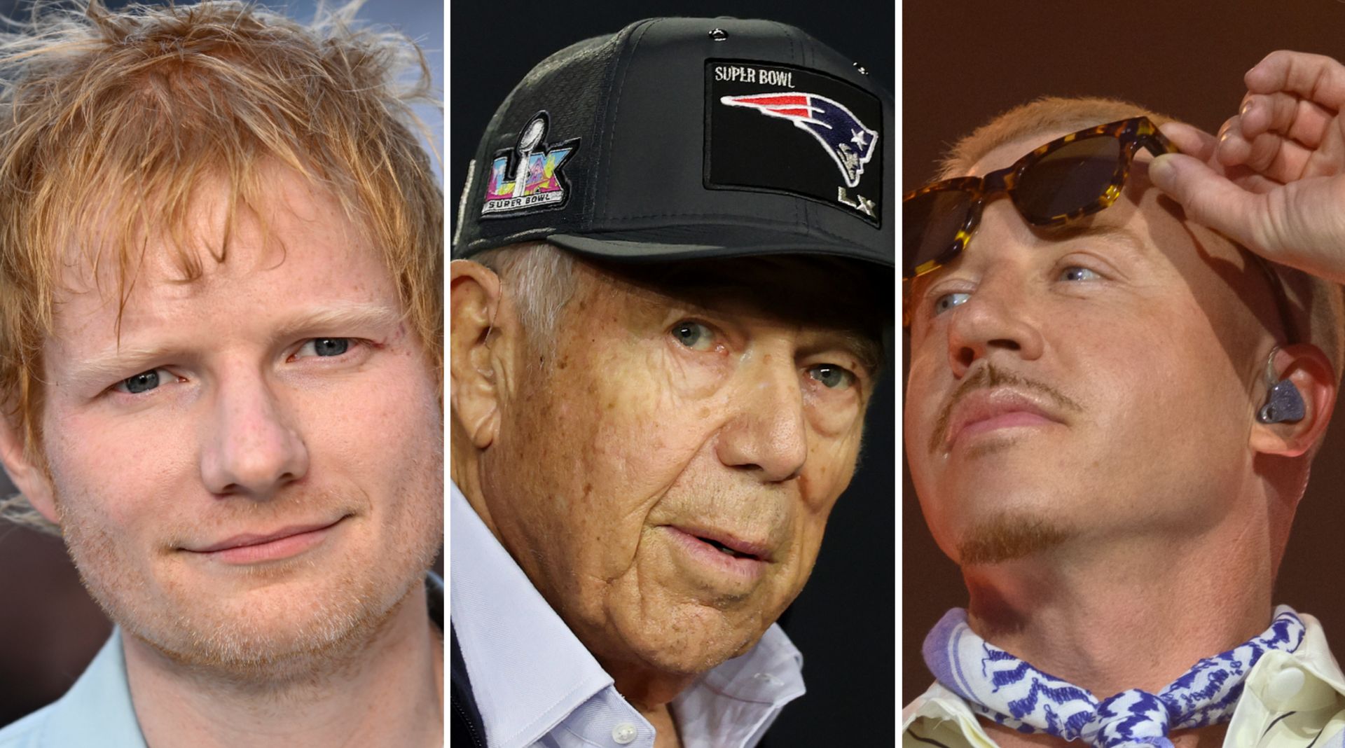 “Before Macklemore challenged me to match his donation, Ed called me and asked me to commit $2 million”: Robert Kraft says that Ed Sheeran has asked him to match his own donation to 'fight this humanitarian crisis'