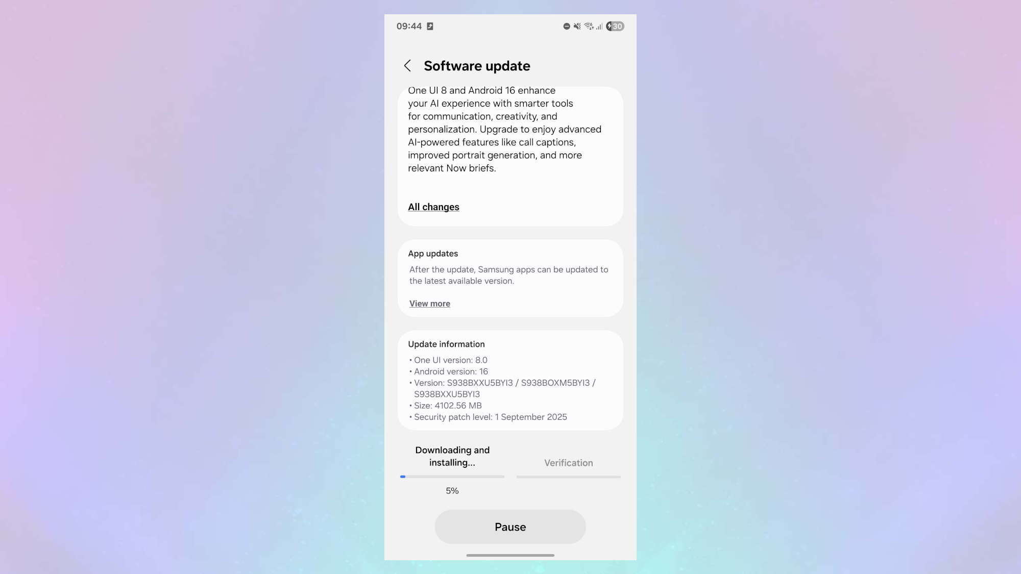 One UI 8 download available on Galaxy S25 Ultra