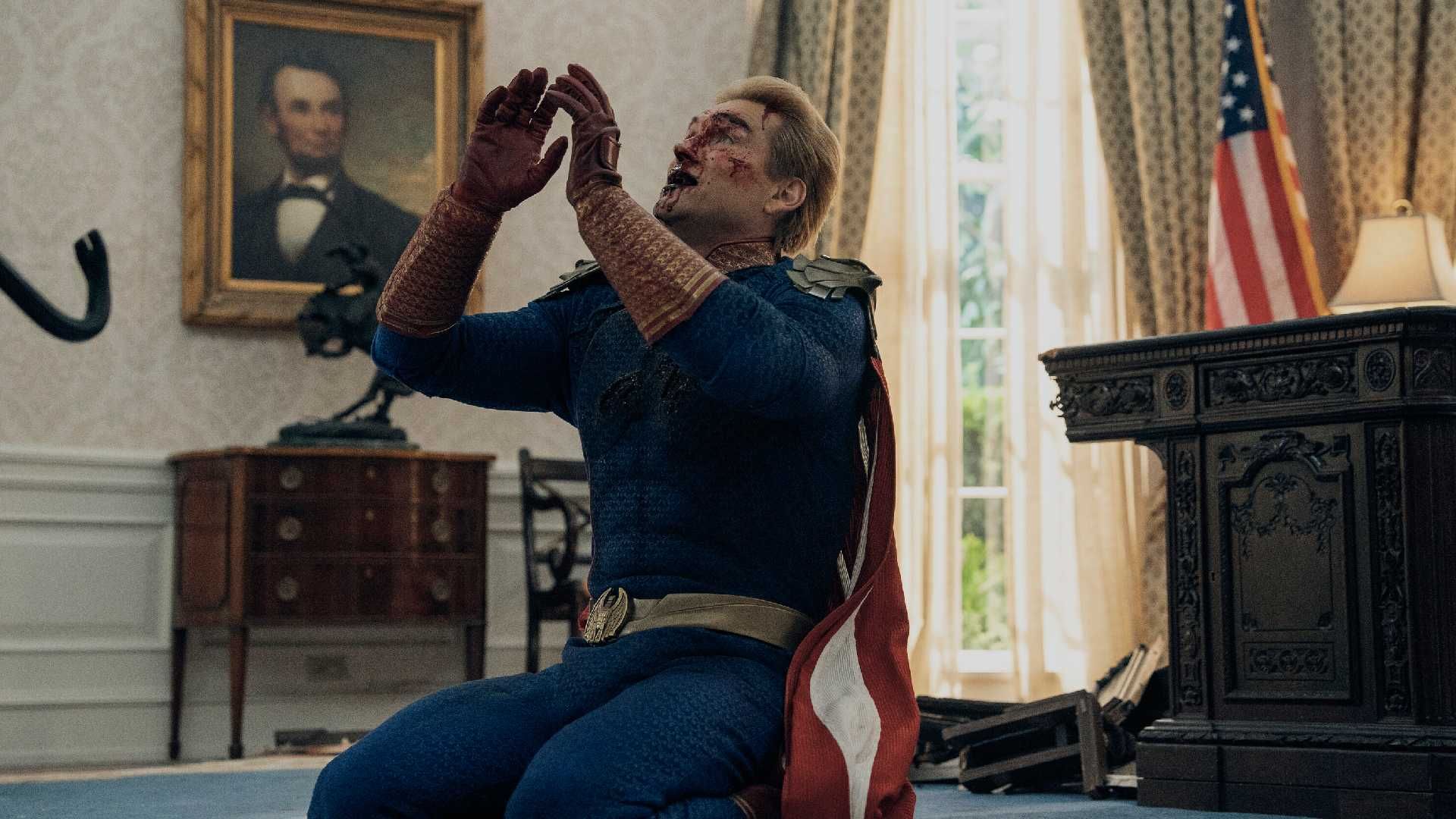 Antony Starr as Homelander in The Boys season 5 finale