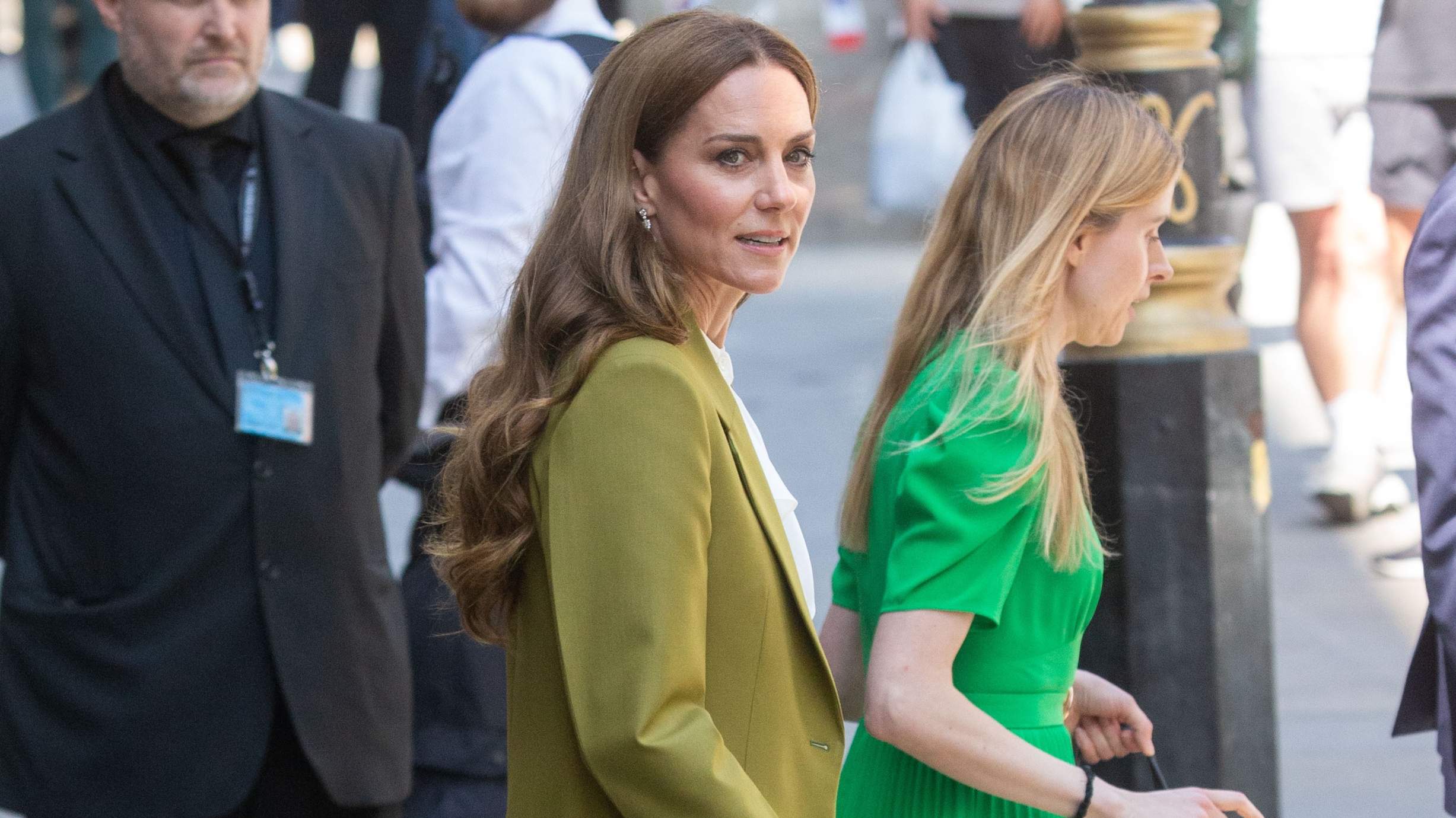 Catherine, Princess of Wales, leaves the British Fashion Council's British Design event