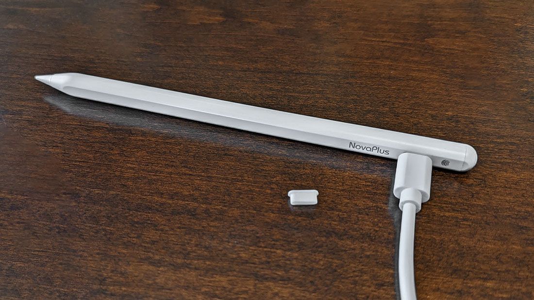 NovaPlus Pencil A8 Duo charging via USB-C port