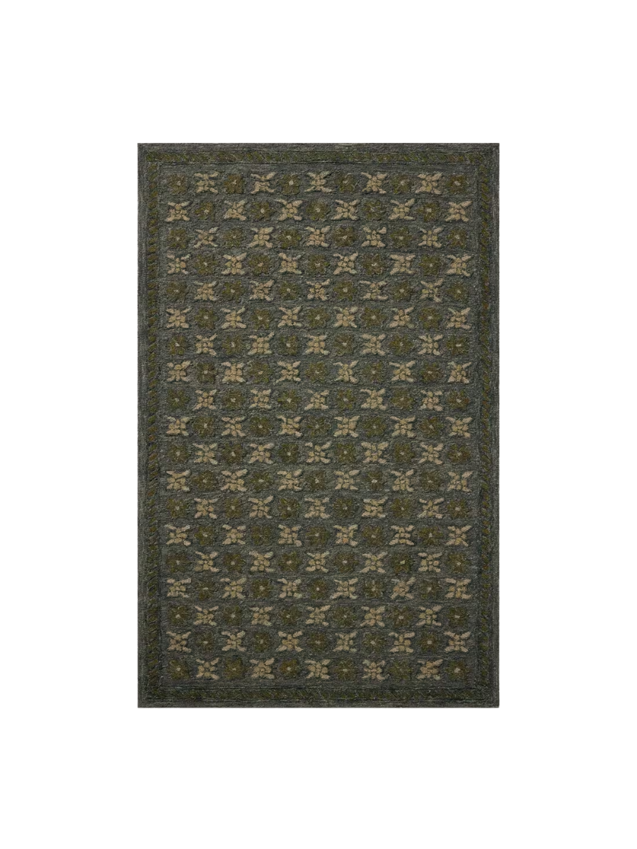 Forrest Hand-Tufted Wool Rug - Lagoon / Olive 5&amp;amp;apos; 0" X 8&amp;amp;apos; 0"