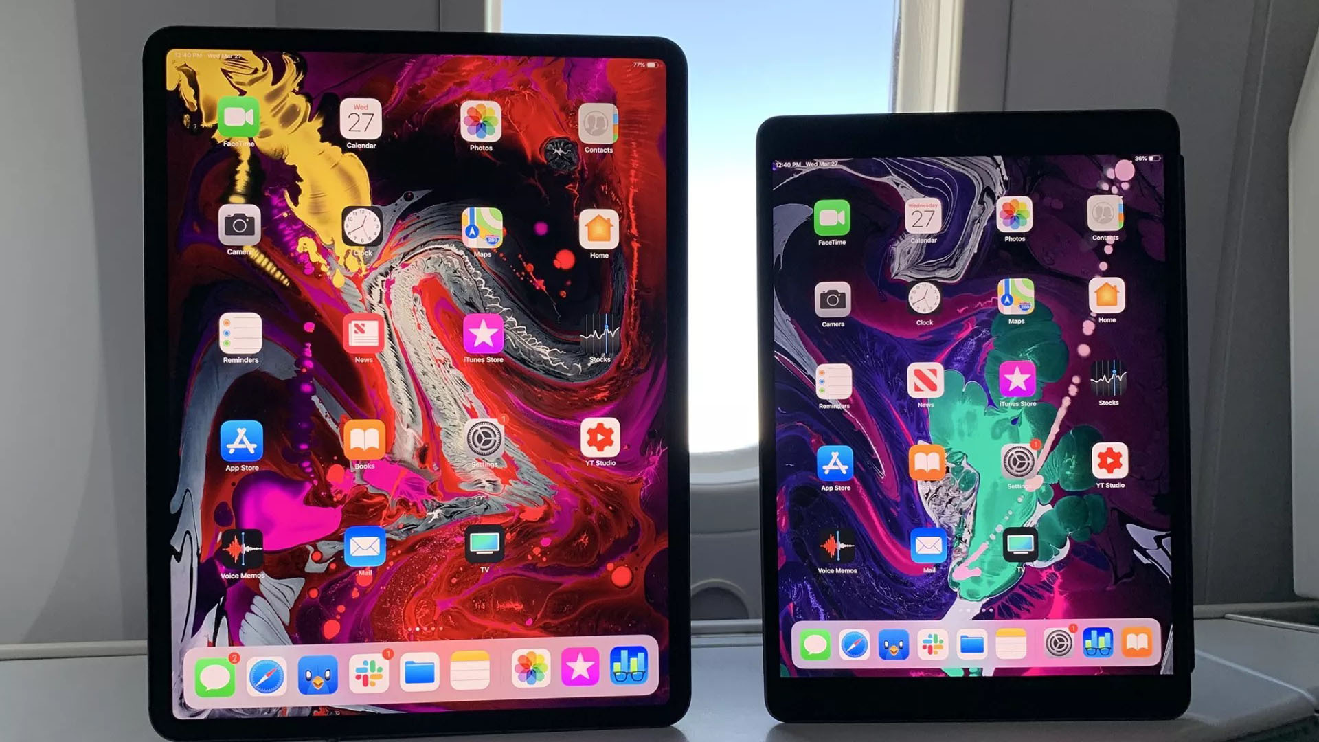 Two iPads side by side
