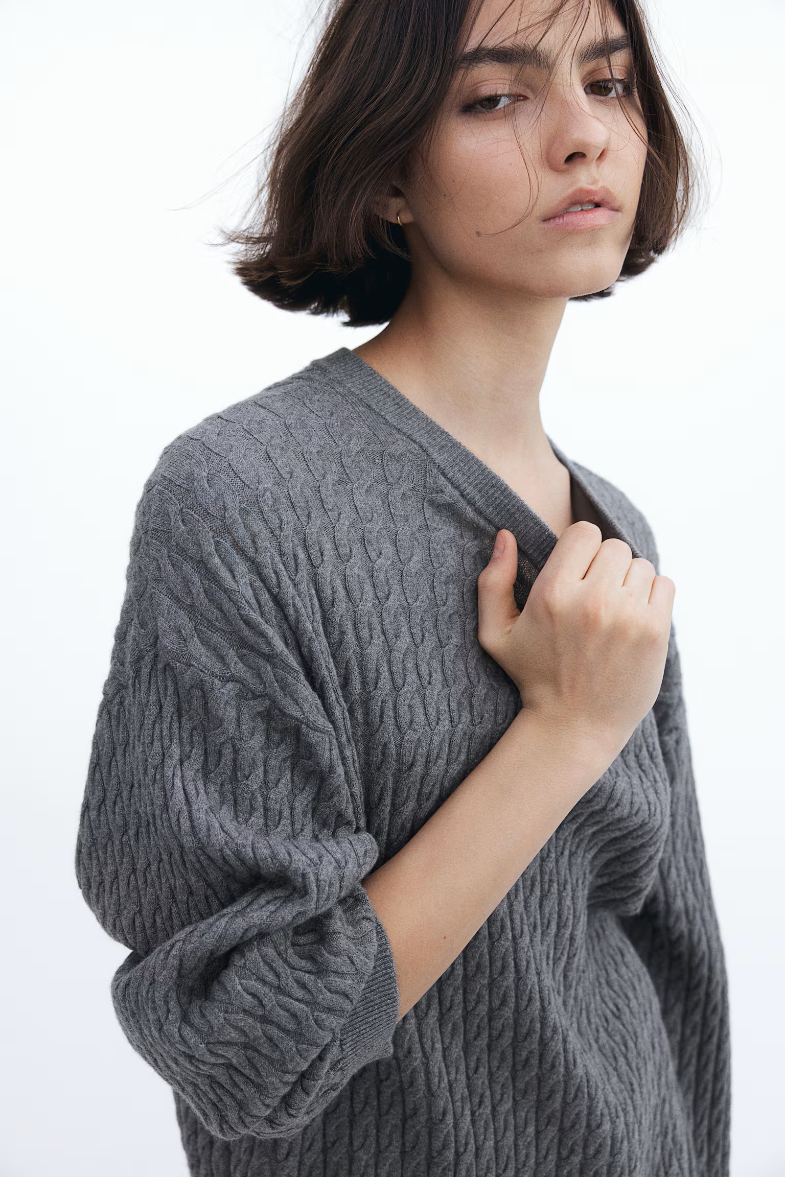 Cashmere Polo-Neck Top
