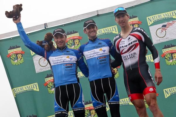 The top three podium for the men.