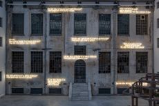 Glenn Ligon Waiting for the Barbarians, 2021 Neon part of Portals in Athens