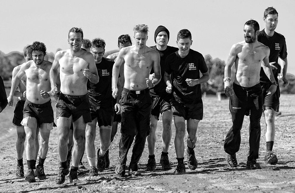 Novo Nordisk riders endure a 36-hour team-building session with former US Navy SEALs