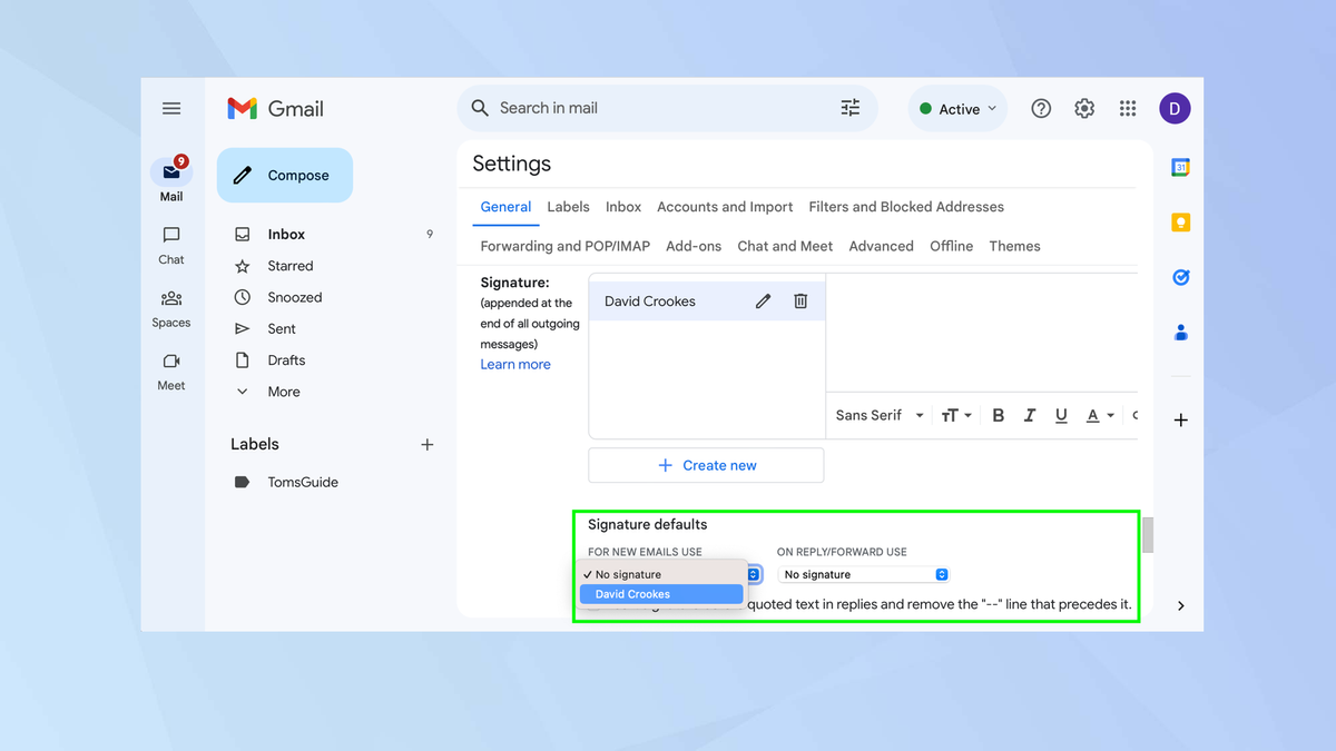 How to create and change a signature in Gmail | Tom's Guide