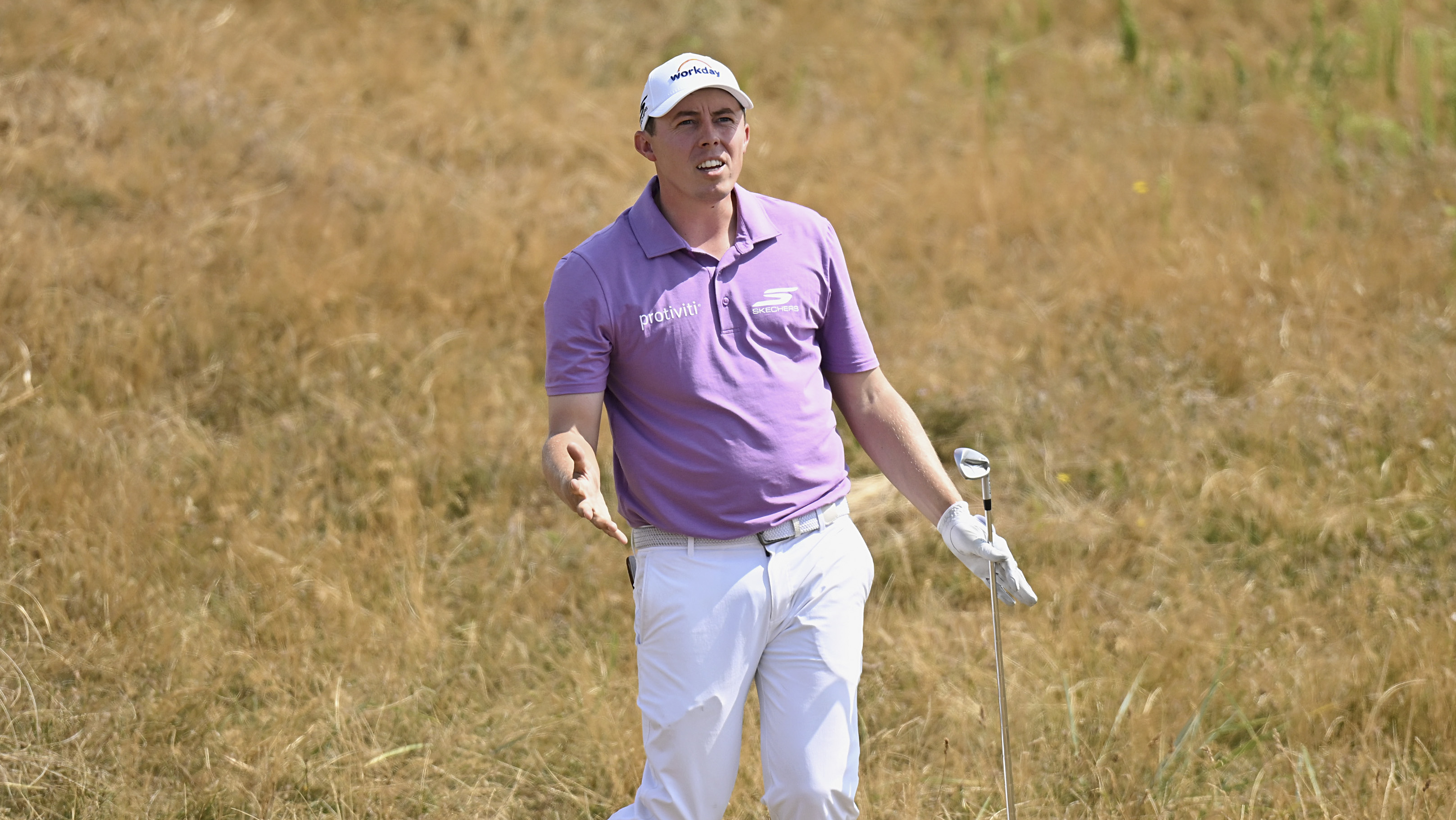 Matt Fitzpatrick in action at The Open at Royal Birkdale.