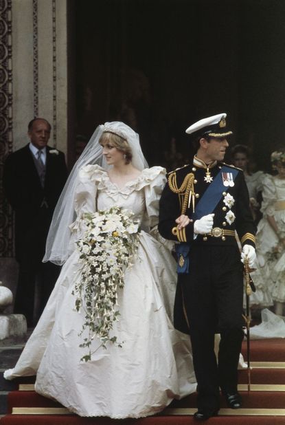 1981How could we not include her wedding gown, with its tremendous train?