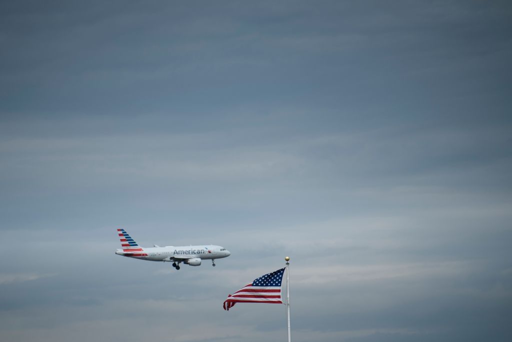 An American Airlines plane.