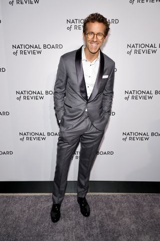 Ryan Reynolds smiling at the The National Board of Review Annual Awards Gala in NYC