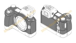 The new design is much chunkier than the Nikon Z6 and Z7 bodies, represented by the grey area