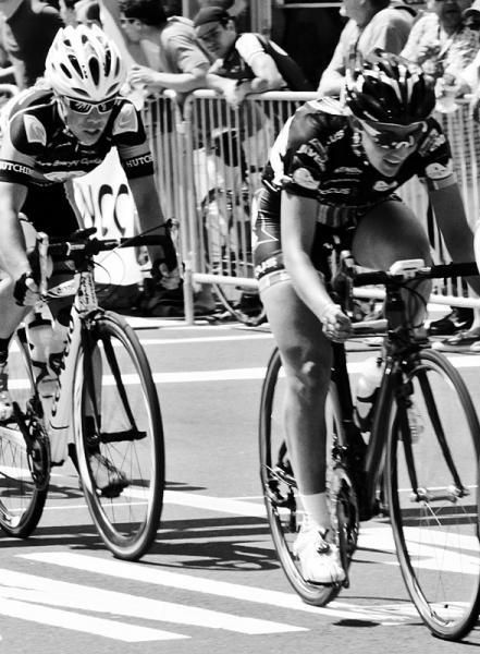 Kristin Lotito (Pure Energy Cycling-ProAirHFA) follows Kathleen Billington (Vanderkitten-Focus) on a break