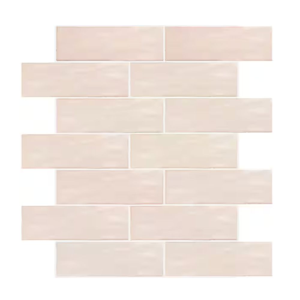 Pink subway tiles
