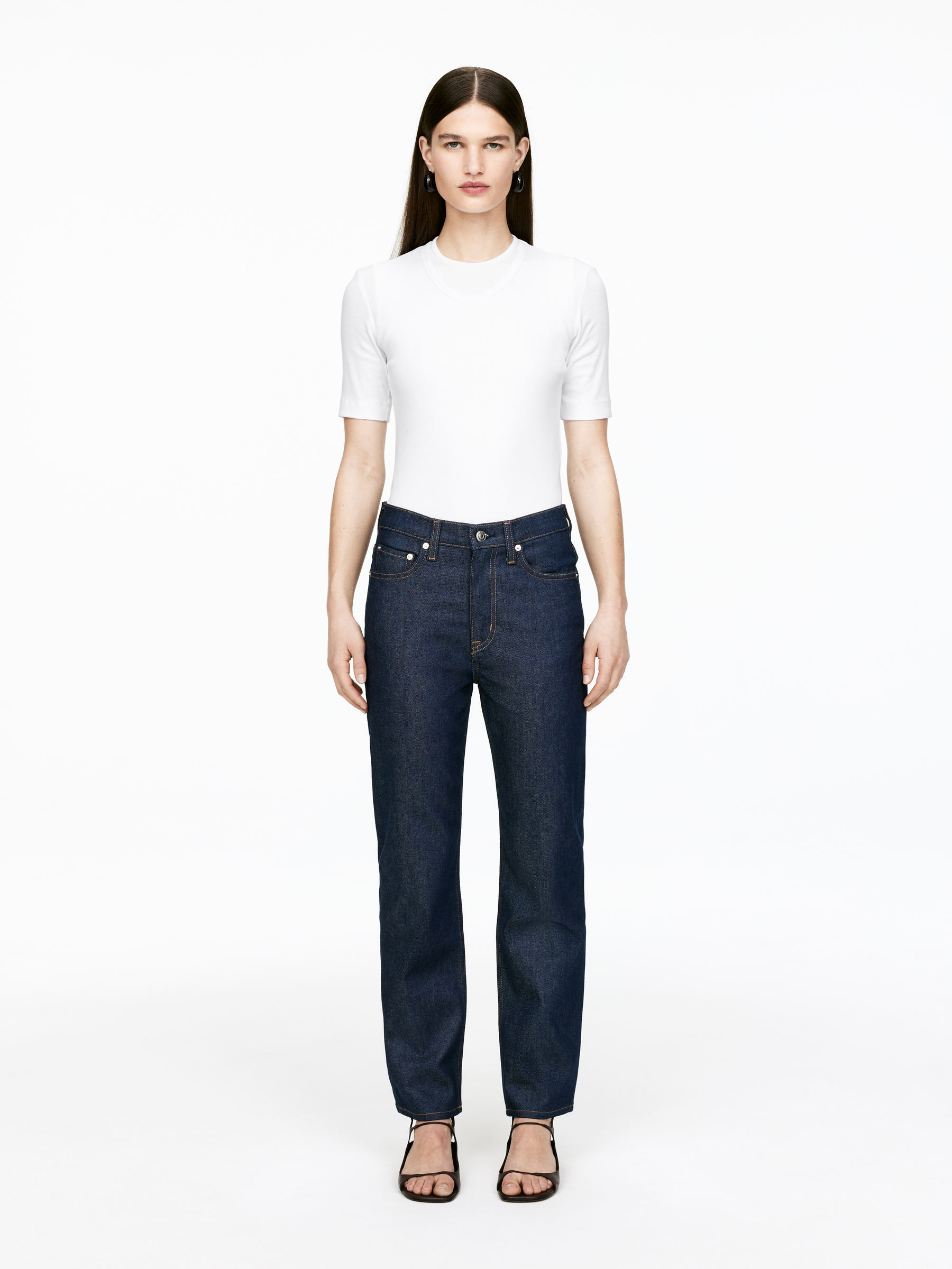 Jade Cropped Slim Jeans – Dark Blue – Women – Arket Gb