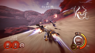 A high-speed race in Deathgrip.