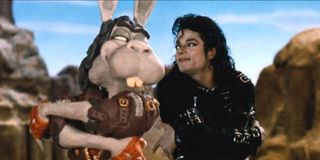 Michael Jackson with a bunny