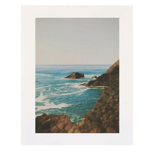An art print of the cliffs of the Oregon Coast