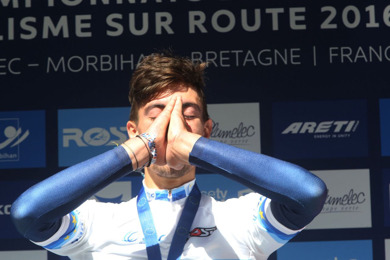 Brunel pulls on the European champion's jersey and lets the emotion flow out