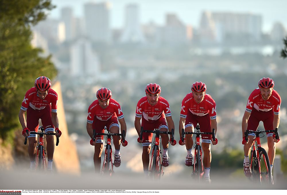 2016 Katusha team training in Calpe