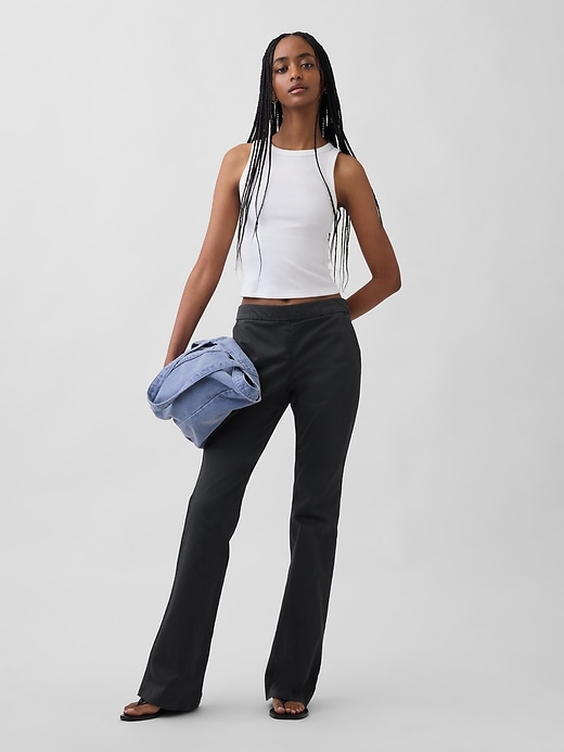 Low Rise Fitted Flare Khakis