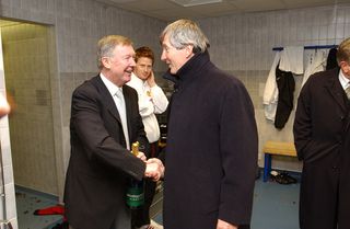 Former Manchester United manager Sir Alex Ferguson and Martin Edwards