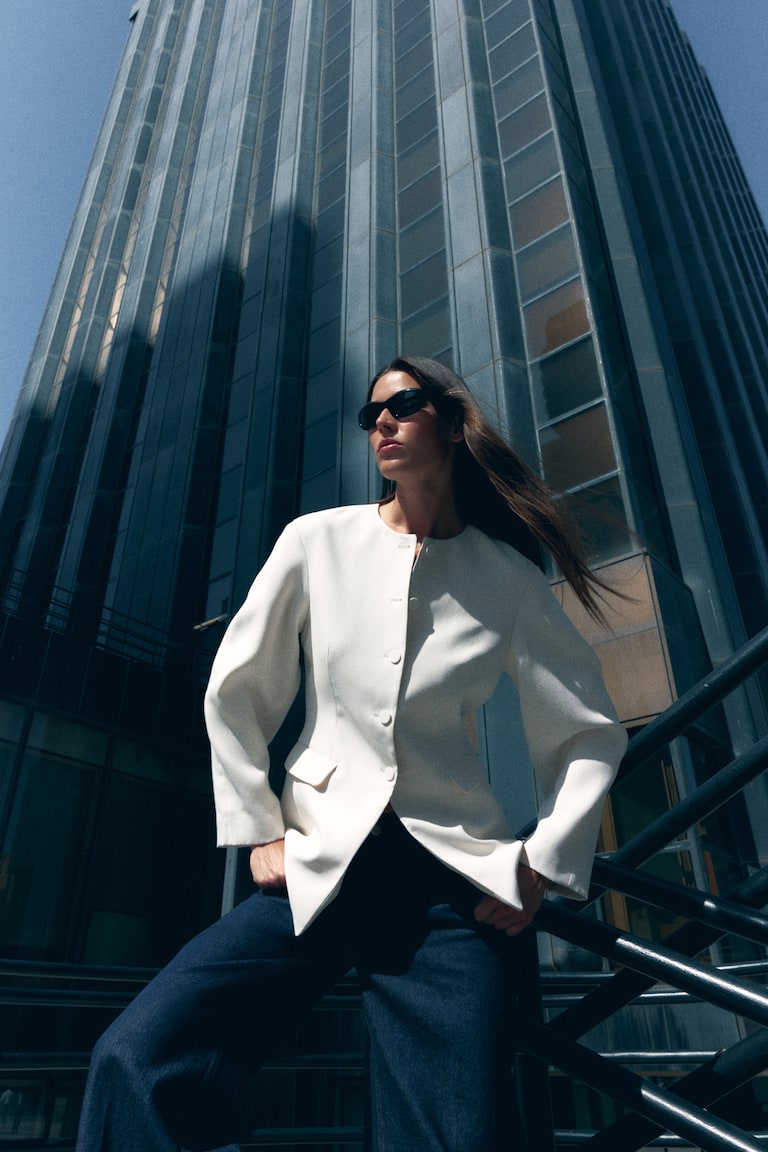 Collarless Blazer