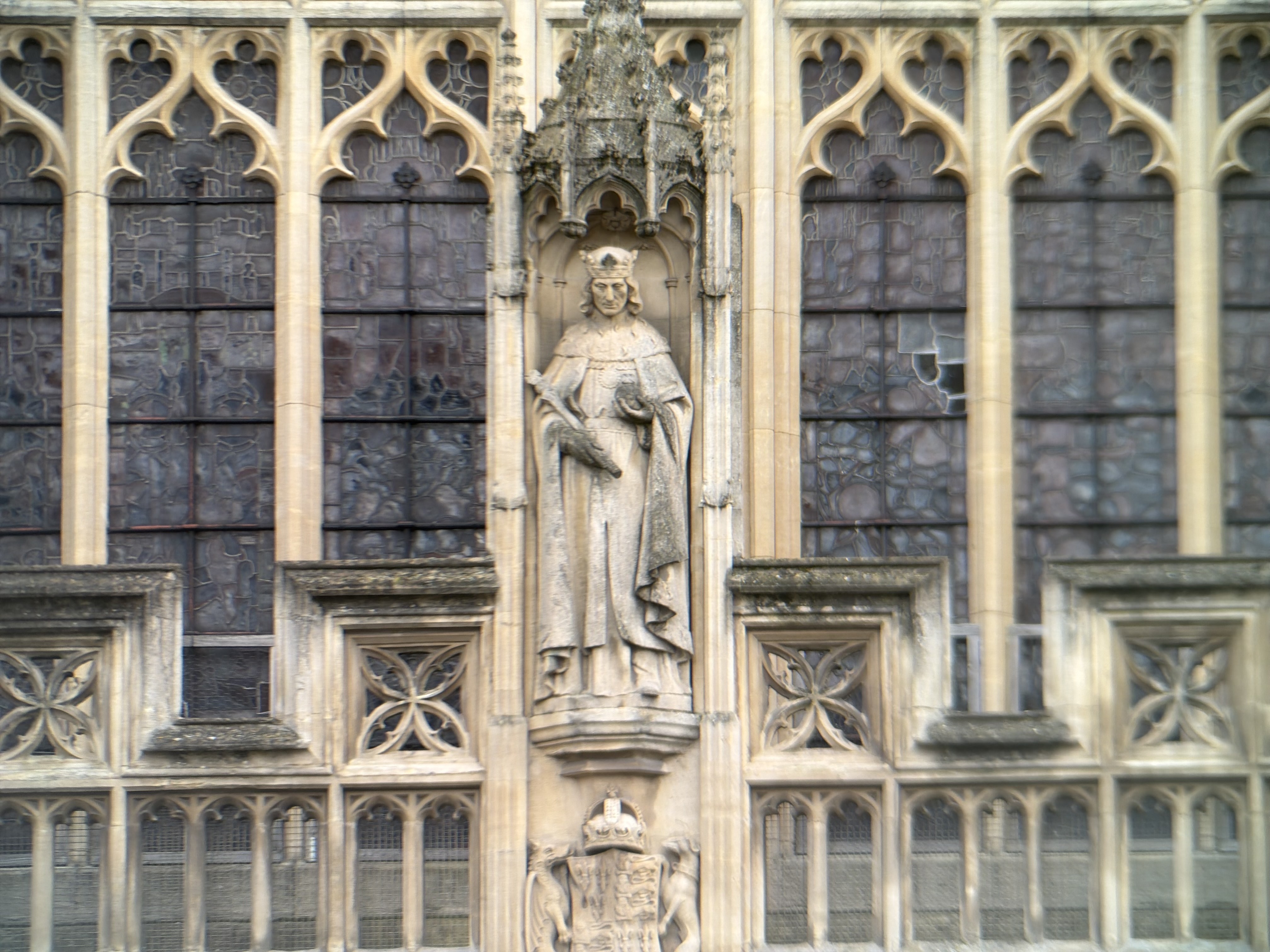 A photo of a church sculpture shot on the Sandmarc iPhone lens