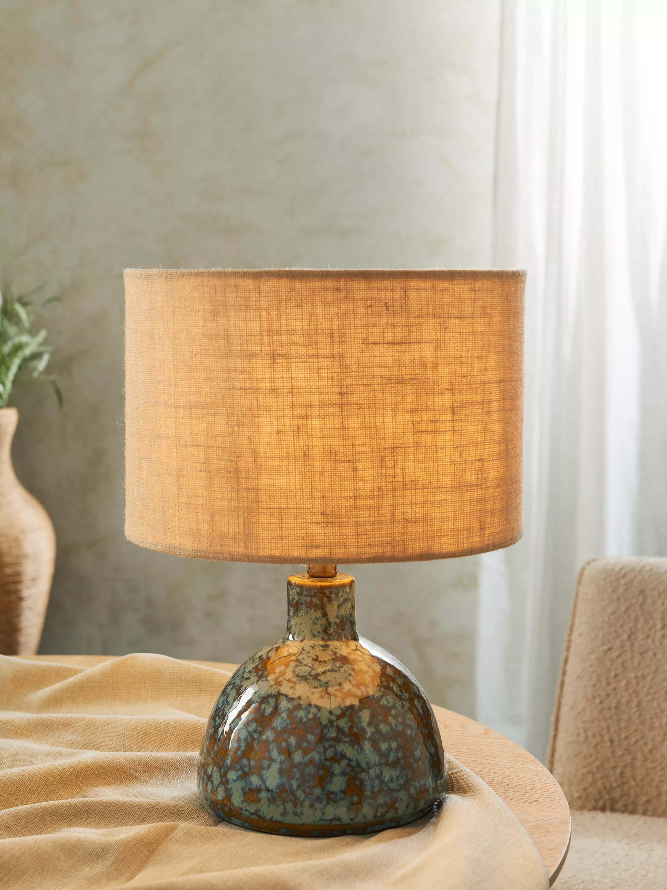 John Lewis Botal Ceramic Table Lamp, Fruitti Glaze