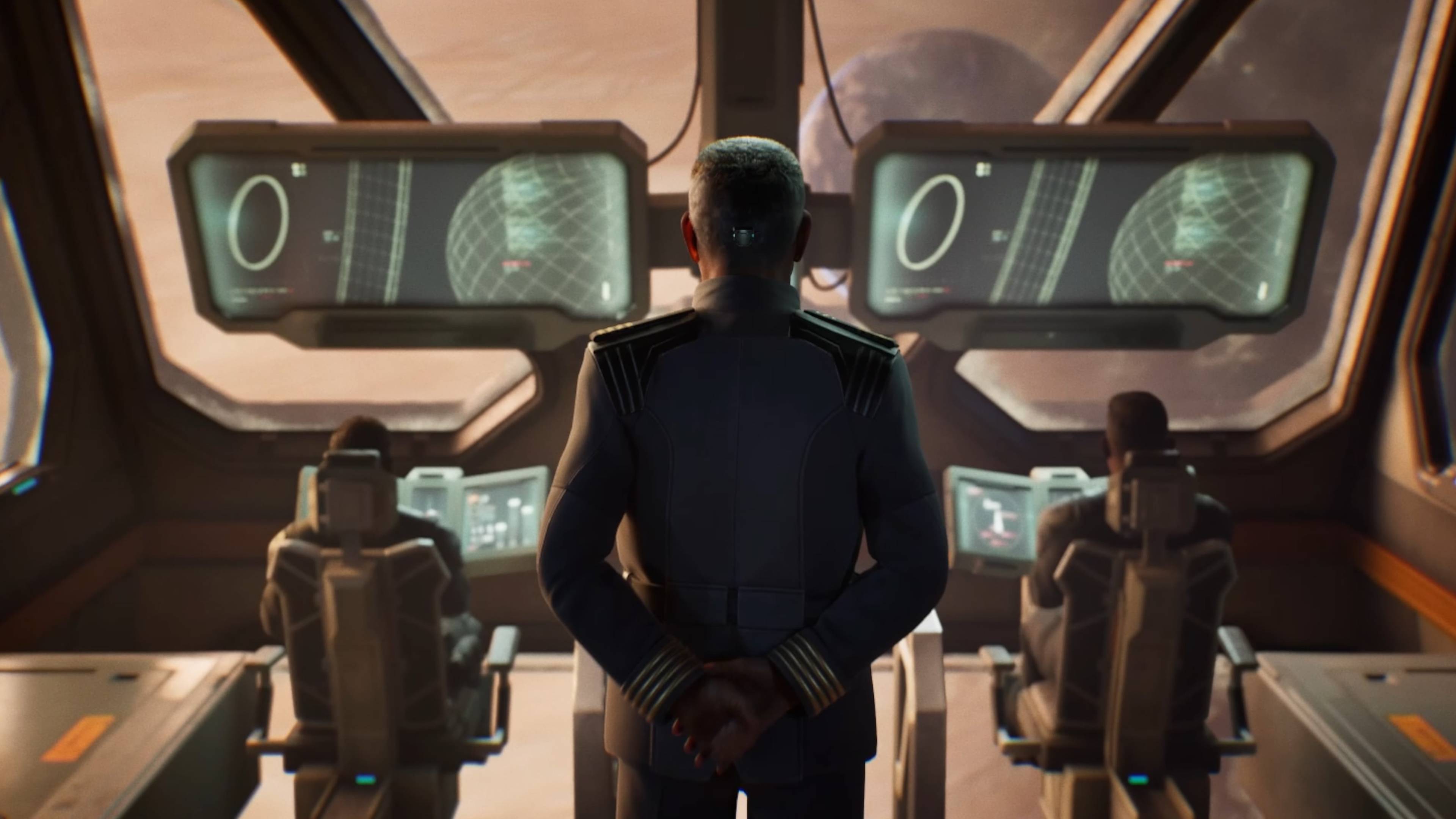 Halo Campaign Evolved Keyes on Pillar of Autumn bridge