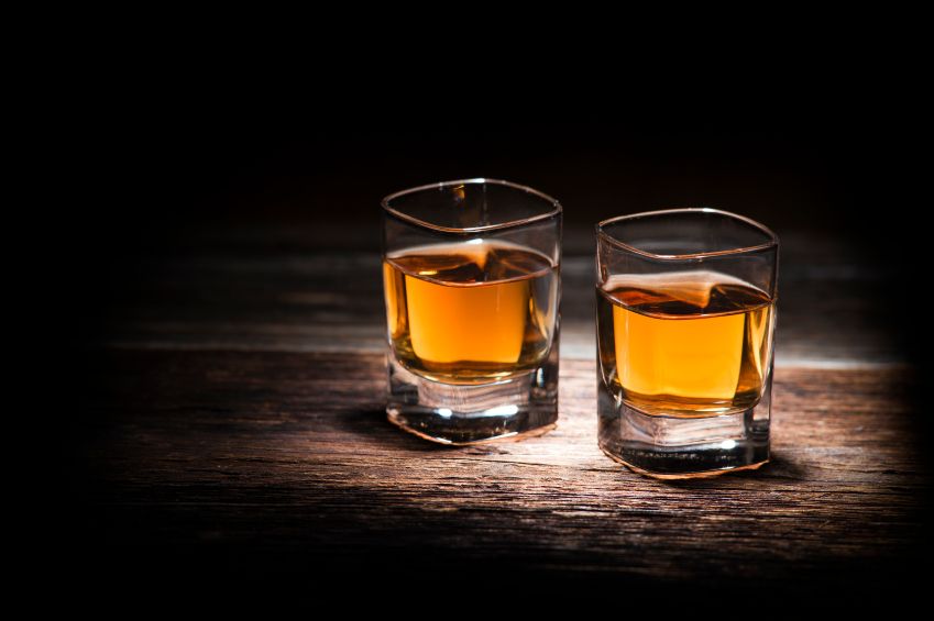 Shots of whiskey.