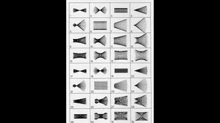 Pomerantz graphed 32 different pencil-wiggling scenarios. In each, the pencil is held at a different point or wiggled at a different angle. Number 16 produces the ideal illusion, Pomerantz said.
