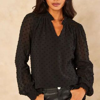 black chiffon blouse