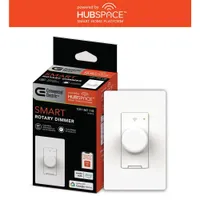 Commercial Electric Rotary Dimmer Light Switch Powered by Hubspace