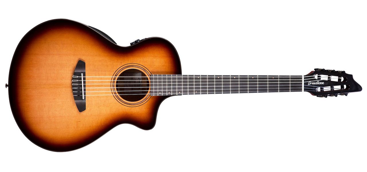 Breedlove's Solo Pro Series Concert Edgeburst Nylon CE guitar