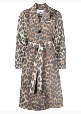 GANNI leopard coat