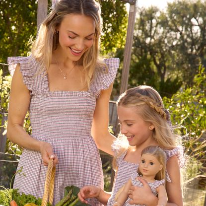 models wearing Hill House Home x American Girl
