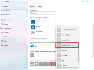 Windows 10 lock screen notifications