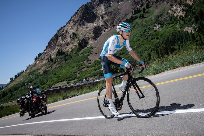 Ben Hermans (Isreal Cycling Academy) climbing up to Snowbird Resort on the prologue of the 2019 Tour of Utah