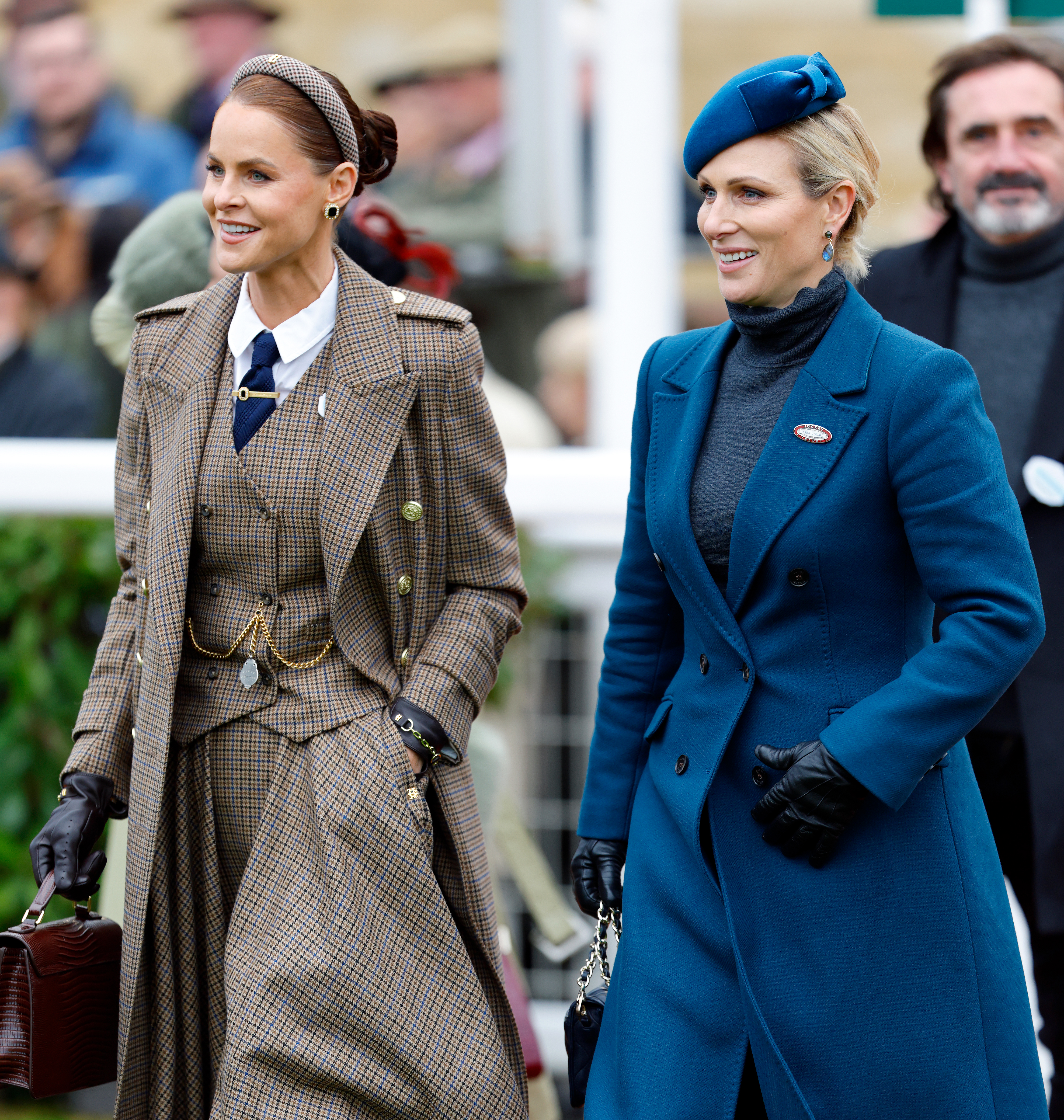 Jade Holland Cooper and Zara Tindall at Cheltenham