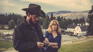 Cole Hauser and Kelly Reilly in Yellowstone