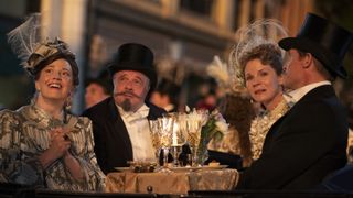 Carrie Coon Nathan Lane Kelli O'Hara in The Gilded Age