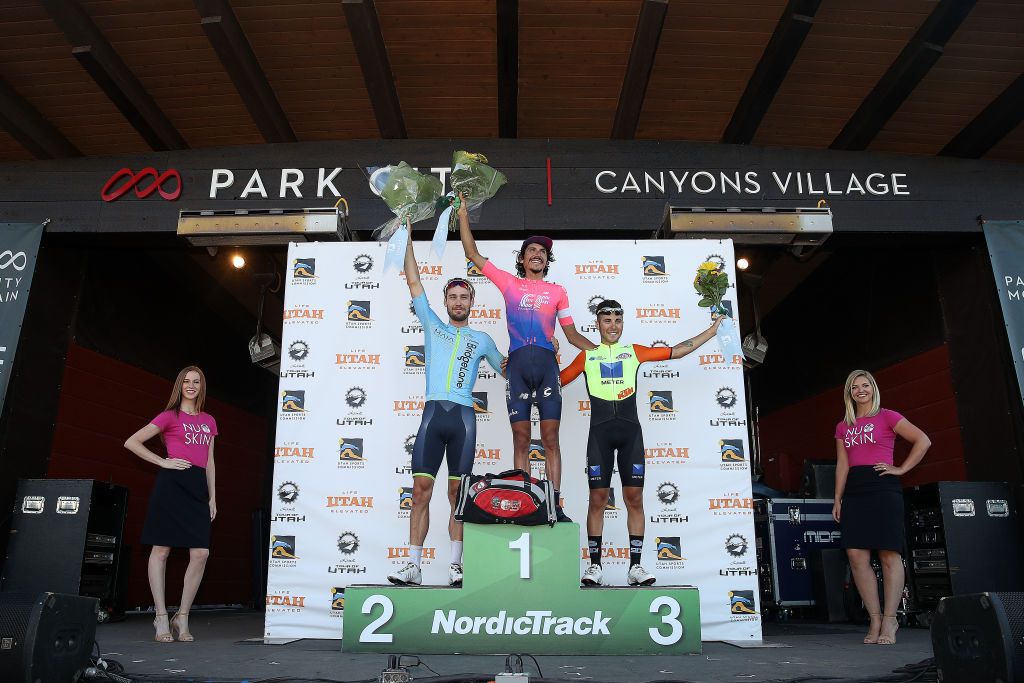 The stage 5 podium at the Tour of Utah